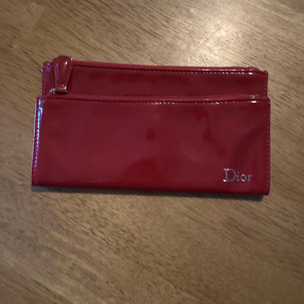 Dior Red Patent Leather Wallet